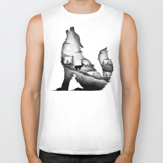 THE WOLF AND THE DEER Biker Tank