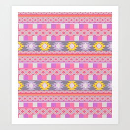 Rustic vibe in purple and pink Art Print