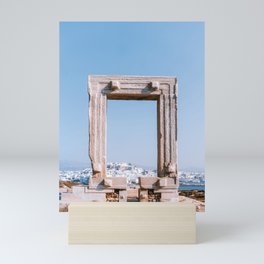 Ancient Ruin on the Greek Island of Naxos | Vibrant & Authentic Travel Photography Fine Art  Mini Art Print