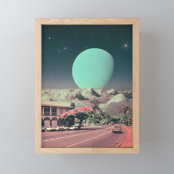 High Springs - Space Aesthetic, Retro Futurism, Sci-Fi Framed Mini Art Print