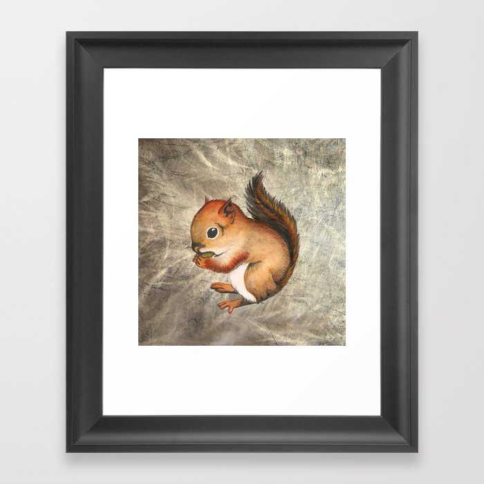 Sciurus (Baby Squirrel) Framed Art Print