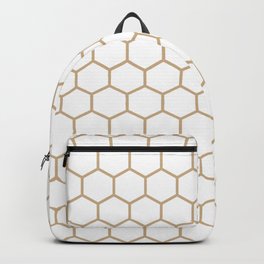 Honeycomb (Tan & White Pattern) Backpack