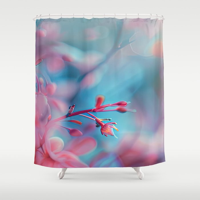 The Artistry of Nature Blooming Fruit Trees Shower Curtain