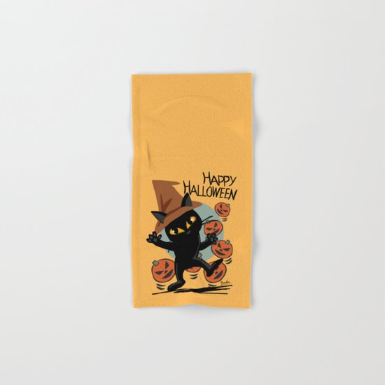 Cat Halloween Hand & Bath Towel