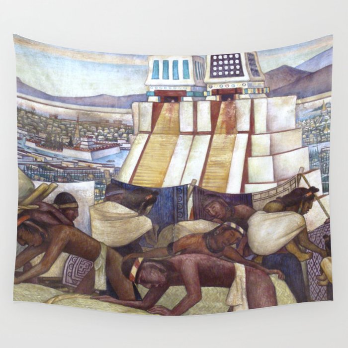 Diego Rivera Murals of National Palace II Wall Tapestry