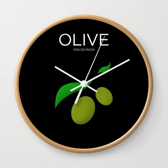 Olive You So Much Wall Clock