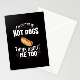 Hot Dog Chicago Style Bun Stand American Stationery Card