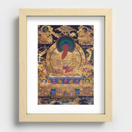 Amitabha Buddha Golden Shambala Thangka Recessed Framed Print