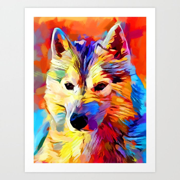 Husky 4 Art Print