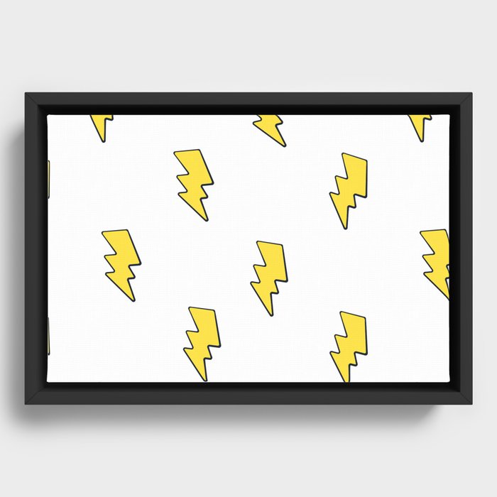 Lightning strikes Framed Canvas