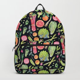 Spring Harvest Pattern Dark Backpack