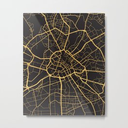 MANCHESTER ENGLAND GOLD ON BLACK CITY MAP Metal Print | City, Map, England, Englandart, Goldmap, Cityart, Cartography, Citymap, Gold, Manchesterart 