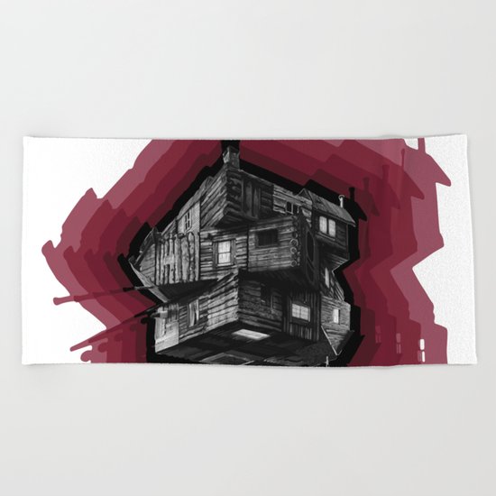 Cabin in the Woods Beach Towel