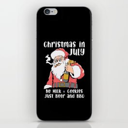 Funny Christmas In July Santa iPhone Skin