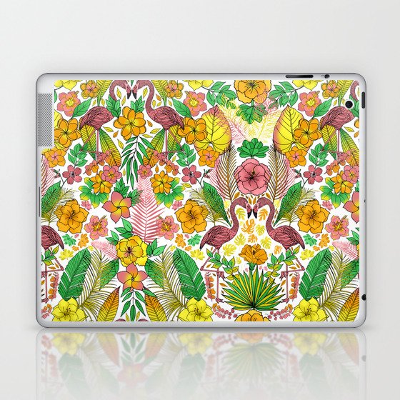 Flamingos in a Tropical Garden Laptop & iPad Skin