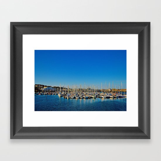 The Boats of Howth Harbor Framed Art Print