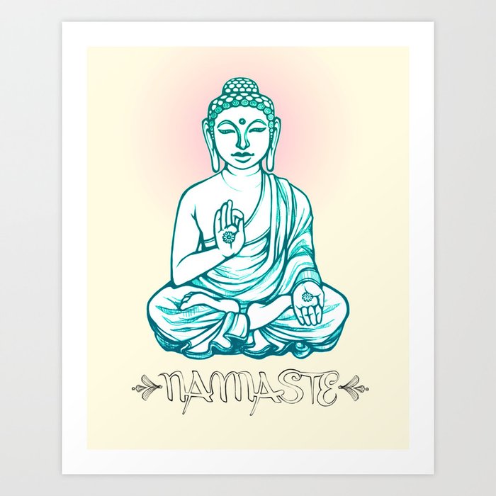 Buddha Namaste Art Print