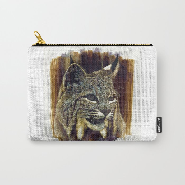 Canada Lynx Scratchboard Carry-All Pouch