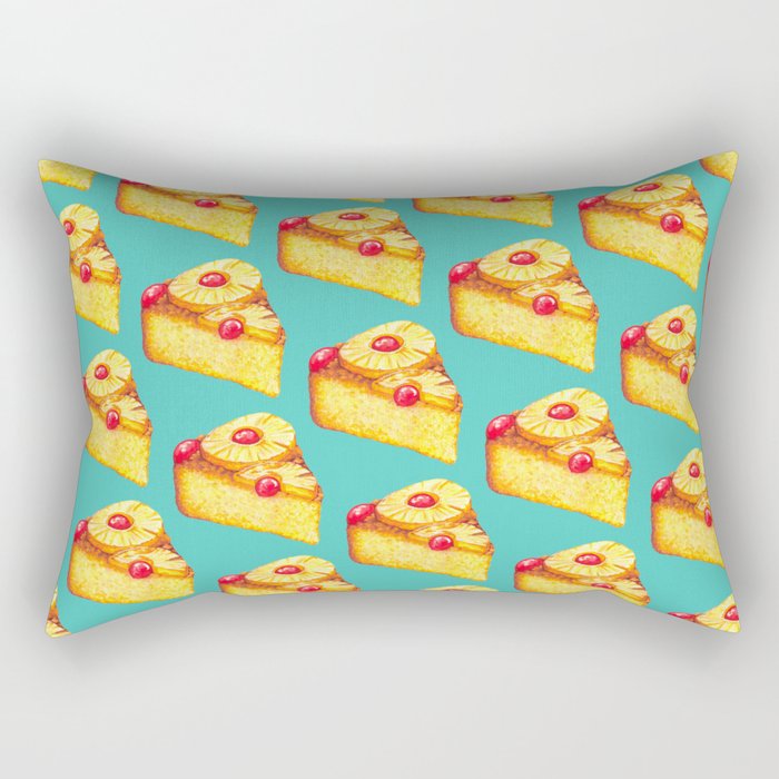 Pineapple Upside-Down Cake Pattern Rectangular Pillow
