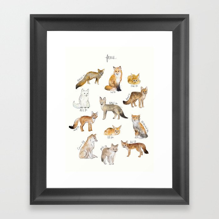 Foxes Framed Art Print