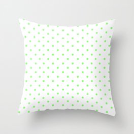 Dotted (Lime & White Pattern) Throw Pillow