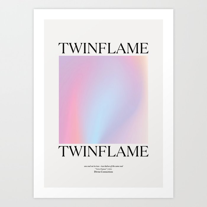 Twinflame Art Print - Spiritual Art Print by Tiger Spirit