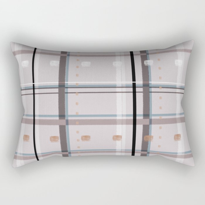 lilac blocky plaid Rectangular Pillow