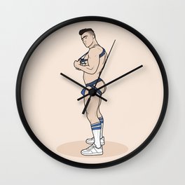 In blue straps. Line Art Wall Clock | Ass, Curated, Man, Boy, Horny, Jockstrap, Nude, Jocks, Strapping, Male 