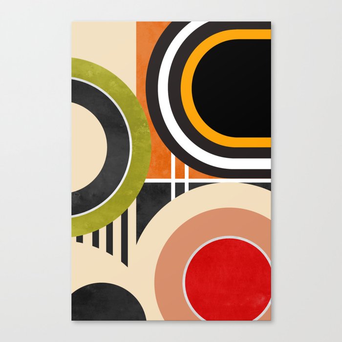 Bauhaus Mid Century Geometric Art  41 Canvas Print