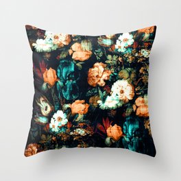 Vintage Floral Throw Pillow