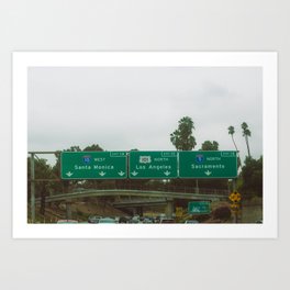 Los Angeles Freeway Art Print