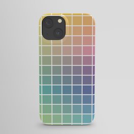Rainbow Checkered squares iPhone Case