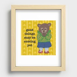 Good Things Bear Recessed Framed Print