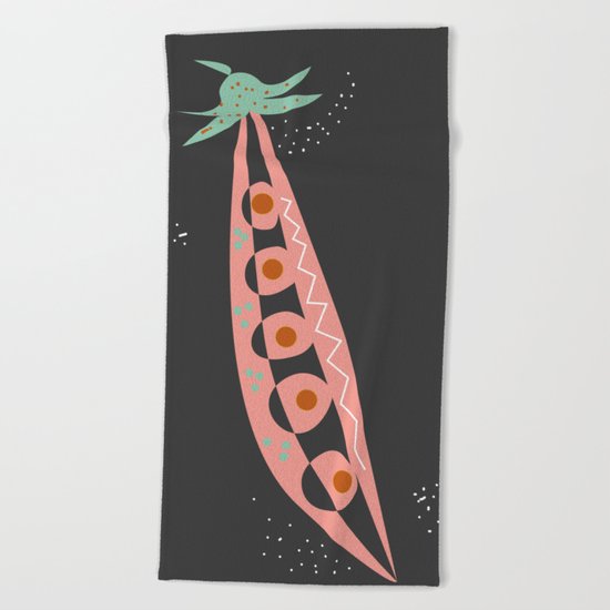Peas print Beach Towel
