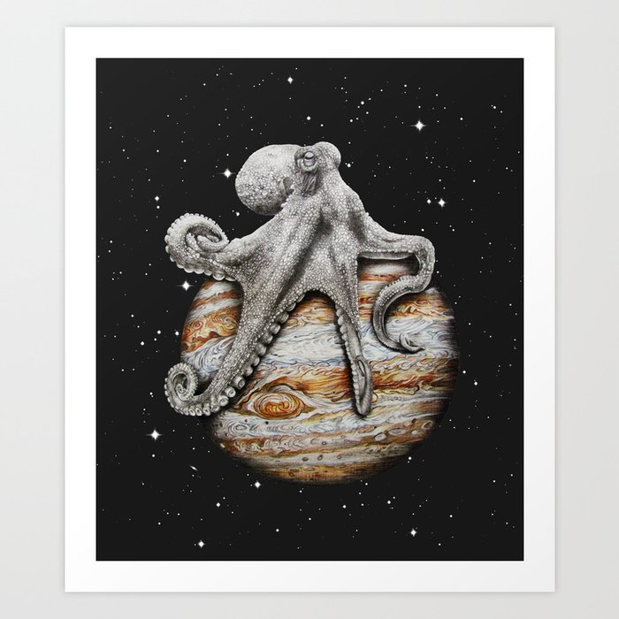 Celestial Cephalopod Art Print
