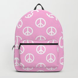 Peace (White & Pink Pattern) Backpack