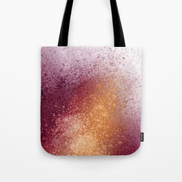 Amber and Maroon Paint Splatter Tote Bag