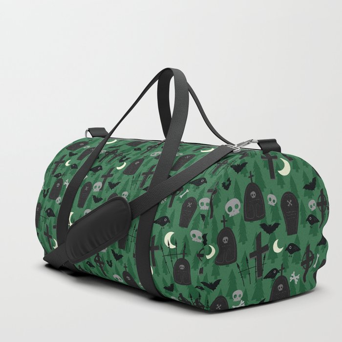 Scary Green Graveyard Duffle Bag