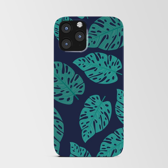 Pearl Green Leaves iPhone Card Case