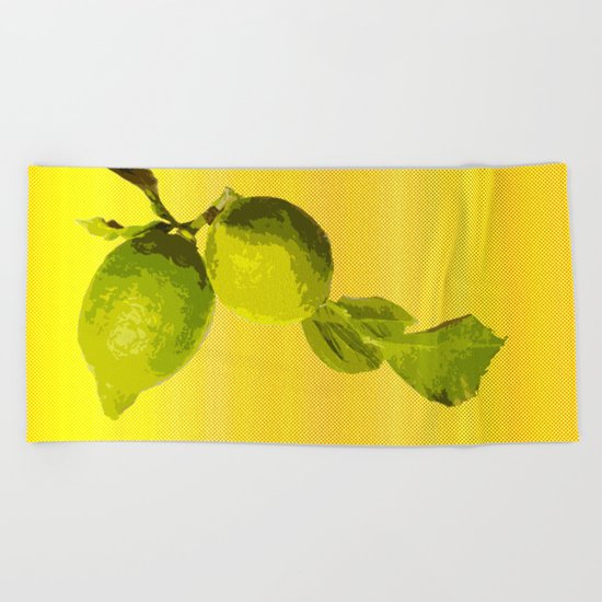 Summer Time Lime Beach Towel