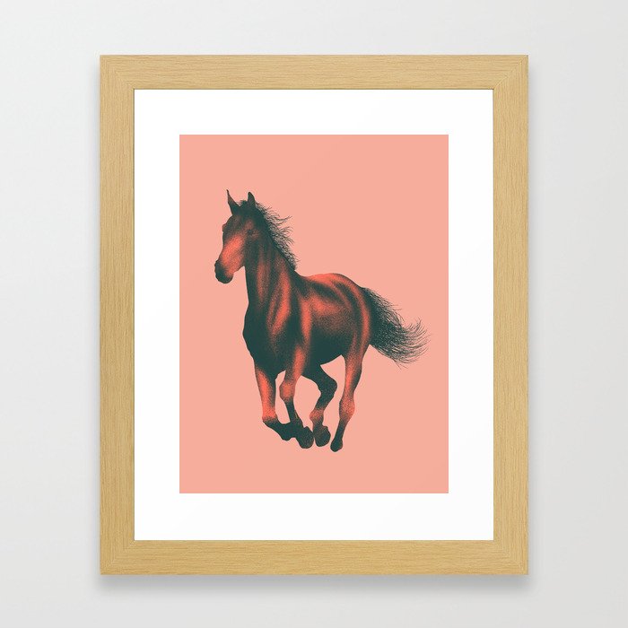 Running Horse Framed Art Print
