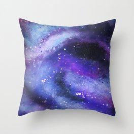 PAINTED GALAXY (Painted, stars, space, milky-way) Throw Pillow