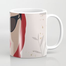 Woman abstract portrait minimalist Coffee Mug