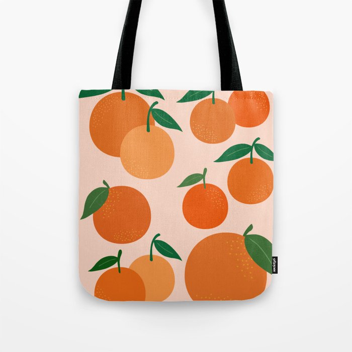 Fruit Market Print Oranges Fruit Art Orange Fruit Market Aesthetic Food Art Modern Decor Tote Bag