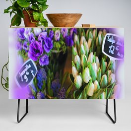 Tulip Flower Market Paris  Credenza