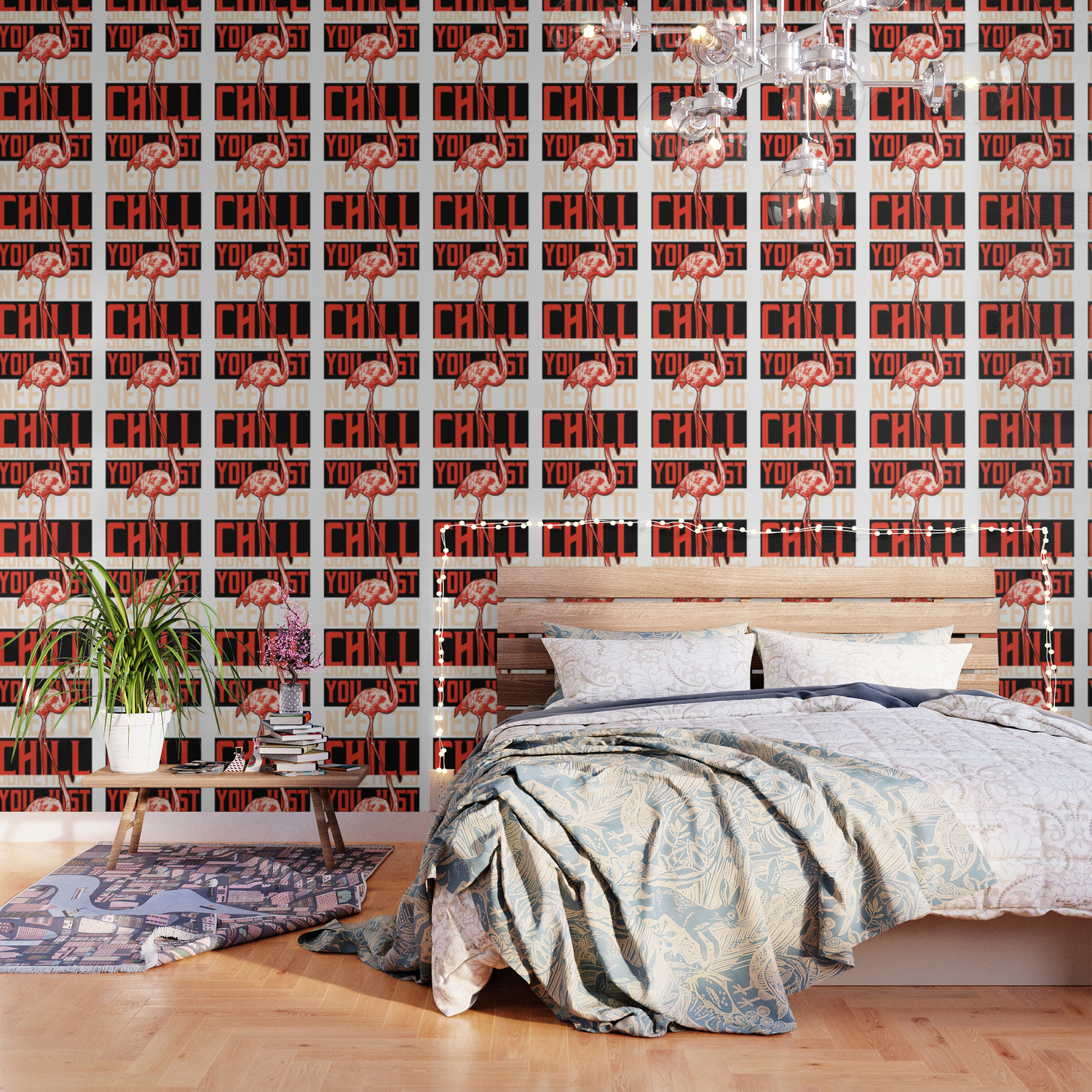 Flamingo Chill Wallpaper By Brilliant Design Society6