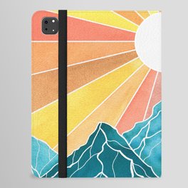 Sunrise over mountains iPad Folio Case