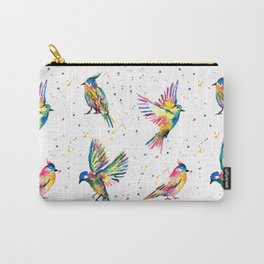Four Colorful Birds Carry-All Pouch | Watercolor, Colorful, Flying, Colourful, Animal, Watercolour, Pajaros, Nature, Drawing, Birds 