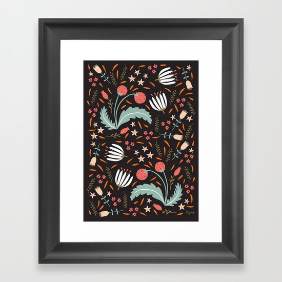 Floral Fusion Framed Art Print