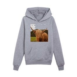 Highland Cow #7 #wall #art #society6 Kids Pullover Hoodies